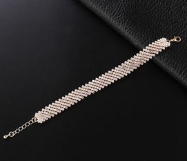 EB058a Bransoletka złota cyrkonie KRYSZTAŁKI 