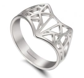 AP077b Pierścionek damski ze stali chirurgicznej rozmiar regulowany