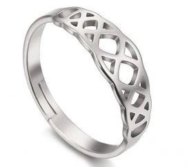 AP079b Pierścionek damski ze stali chirurgicznej rozmiar regulowany