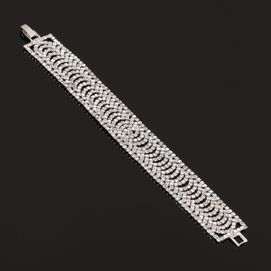 EB059b Bransoletka srebrna cyrkonie KRYSZTAŁKI 