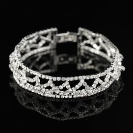 EB060 Bransoletka złota cyrkonie KRYSZTAŁKI wizytowa