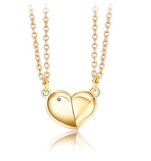 GN205a Naszyjniki dla Pary z magnesem serce