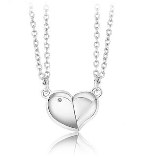 GN205b Naszyjniki dla Pary z magnesem serce