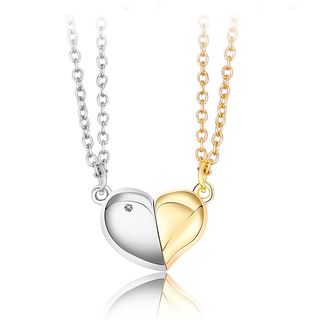 GN205c Naszyjniki dla Pary z magnesem serce