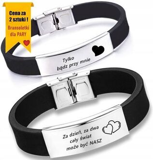 RB013 Bransoletki personalizowane dla par z grawerem