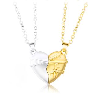 GN207c Naszyjniki dla Pary z magnesem serce