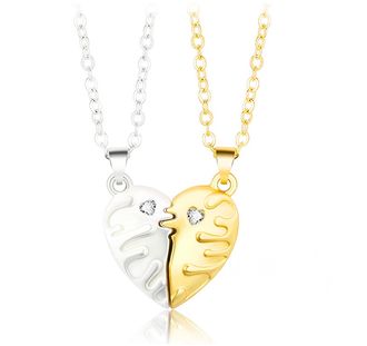 GN209c Naszyjniki dla Pary z magnesem serce