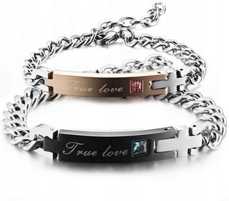 GB012 Bransoletki dla pary TRUE LOVE 2 szt