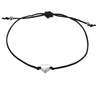 DB031 Bransoletka SZNURKOWA SERDUSZKO