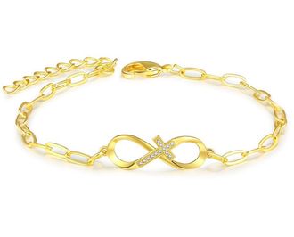 DB035a Bransoletka NIESKOŃCZONA wiara GOLD