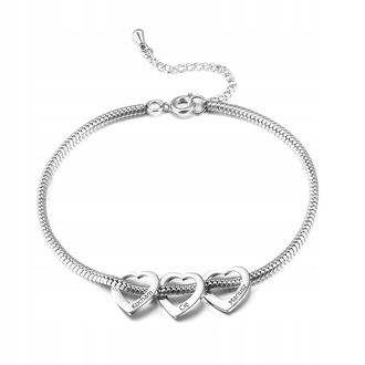 LB039d Bransoletka ŻMIJKA z grawerem PREZENT dla Mamy Kobiety