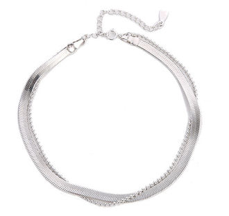 DB047 Bransoletka FASHION PODWÓJNY ŁAŃCUSZEK