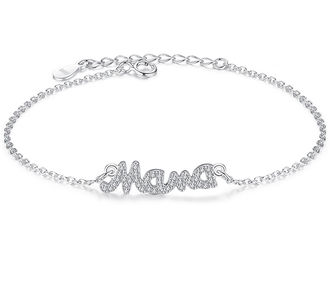 BB026 Bransoletka CYRKONIOWA MAMA srebro pr. 925