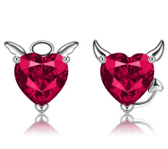 BK032 Kolczyki  SERCA srebro pr. 925