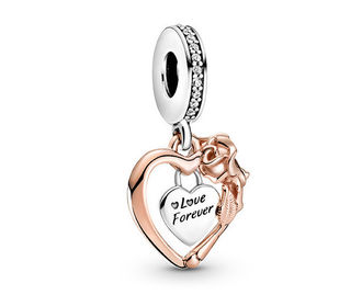 BZ016 Zawieszka Charms LOVE forever  srebro pr. 925