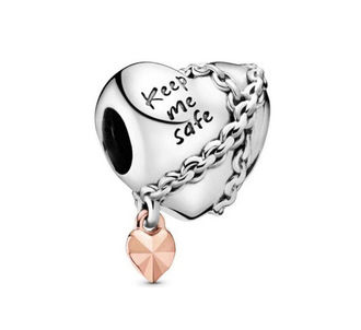 BZ021 Zawieszka Charms KEEP ME SAFE srebro pr. 925
