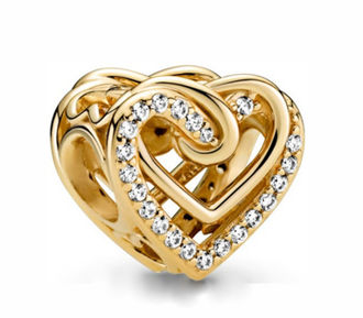 BZ022 Zawieszka Charms SERCE srebro pr. 925 GOLD