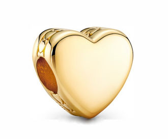 BZ025 Zawieszka Charms SERCE  srebro pr. 925 GOLD