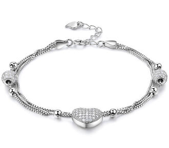BB070 Bransoletka FASHION HEART srebro pr. 925