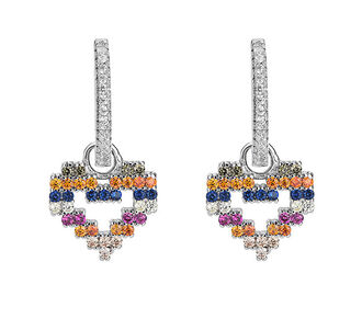 BK036 Kolczyki SERDUSZKA srebro pr. 925