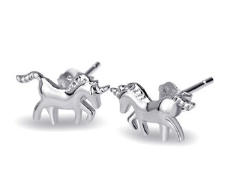 BK041 Kolczyki JEDNOROŻEC srebro pr. 925