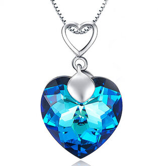 BN120 Naszyjnik SERCE OCEANU srebro pr. 925