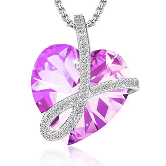 BN122a Naszyjnik DIAMENTOWE SERCE srebro pr. 925