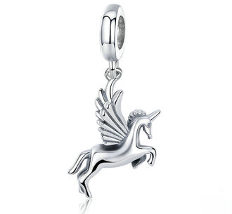 BZ041 Zawieszka Charms JEDNOROŻEC srebro pr. 925