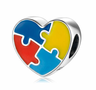BZ058 Zawieszka Charms SERCE srebro pr. 925