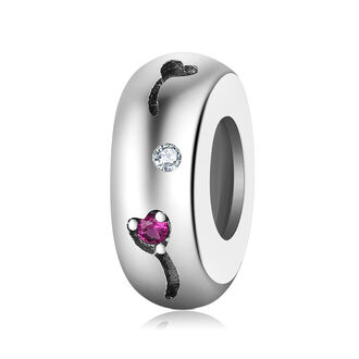 BZ062 Zawieszka Charms FLOWERS srebro pr. 925