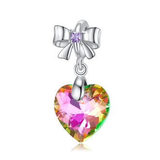 BZ070b Zawieszka Charms FLOWERS srebro pr. 925