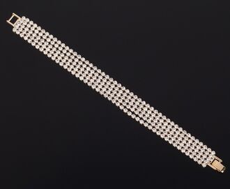 EB064a Bransoletka złota cyrkonie KRYSZTAŁKI 