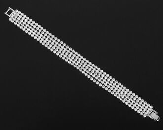 EB064b Bransoletka srebrna cyrkonie KRYSZTAŁKI 