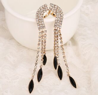 EK077 Kolczyki złote CYRKONIE kryształki 