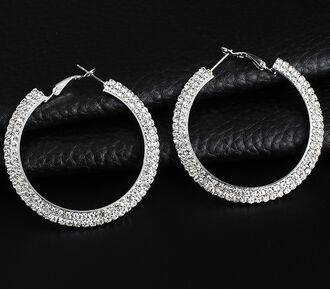 EK081a Kolczyki srebrne CYRKONIE kryształki koła