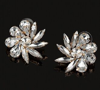 EK084 Kolczyki złote CYRKONIE kryształki 