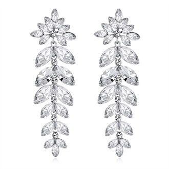 EK092 Kolczyki srebrne CYRKONIE kryształki 