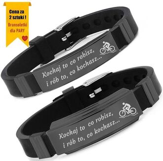 RB034 Bransoletki dla par z grawerem MROŻĄCE CZAS personalizowane