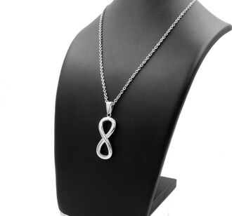 UN043a Naszyjnik ze stali chirurgicznej NIESKOŃCZONOŚĆ