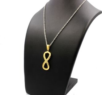 UN043b Naszyjnik ze stali chirurgicznej NIESKOŃCZONOŚĆ