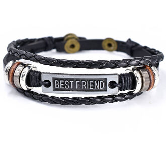 UB259 Bransoletka skórzana BEST FRIEND