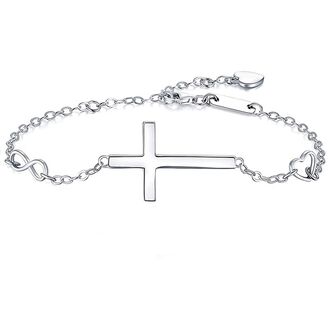 BB075 Bransoletka KRZYŻ srebro pr. 925 
