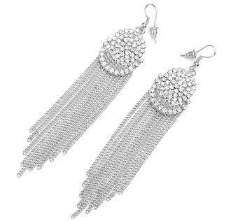 EK097a Kolczyki srebrne CYRKONIE kryształki ŚLUBNE długie