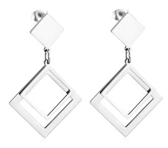 AK309b Kolczyki ze stali chirurgicznej DŁUGIE 