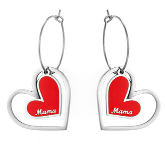 AK317b Kolczyki ze stali chirurgicznej SERCA mama