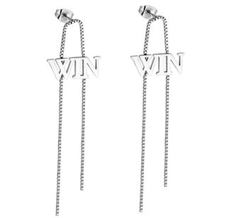 AK320b Kolczyki ze stali chirurgicznej WIN długie