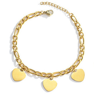 AB323c Bransoletka ze stali chirurgicznej SERDUSZKA