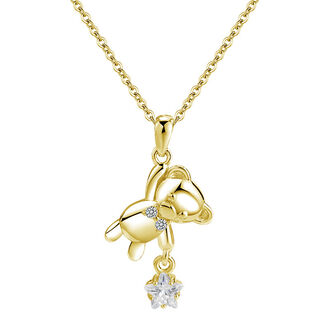 BN133a Naszyjnik MIŚ z gwiazdką srebro pr. 925 pozłacany