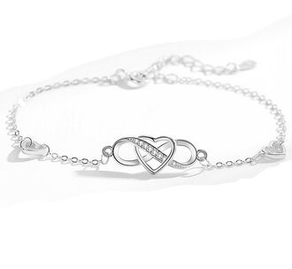 BB085a Bransoletka INFINITY serce srebro pr. 925