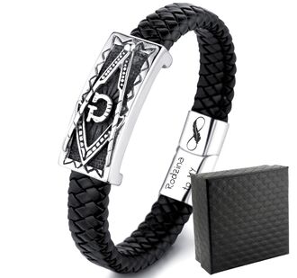 TB105 Bransoletka skórzana NORDYCKA z grawerem 